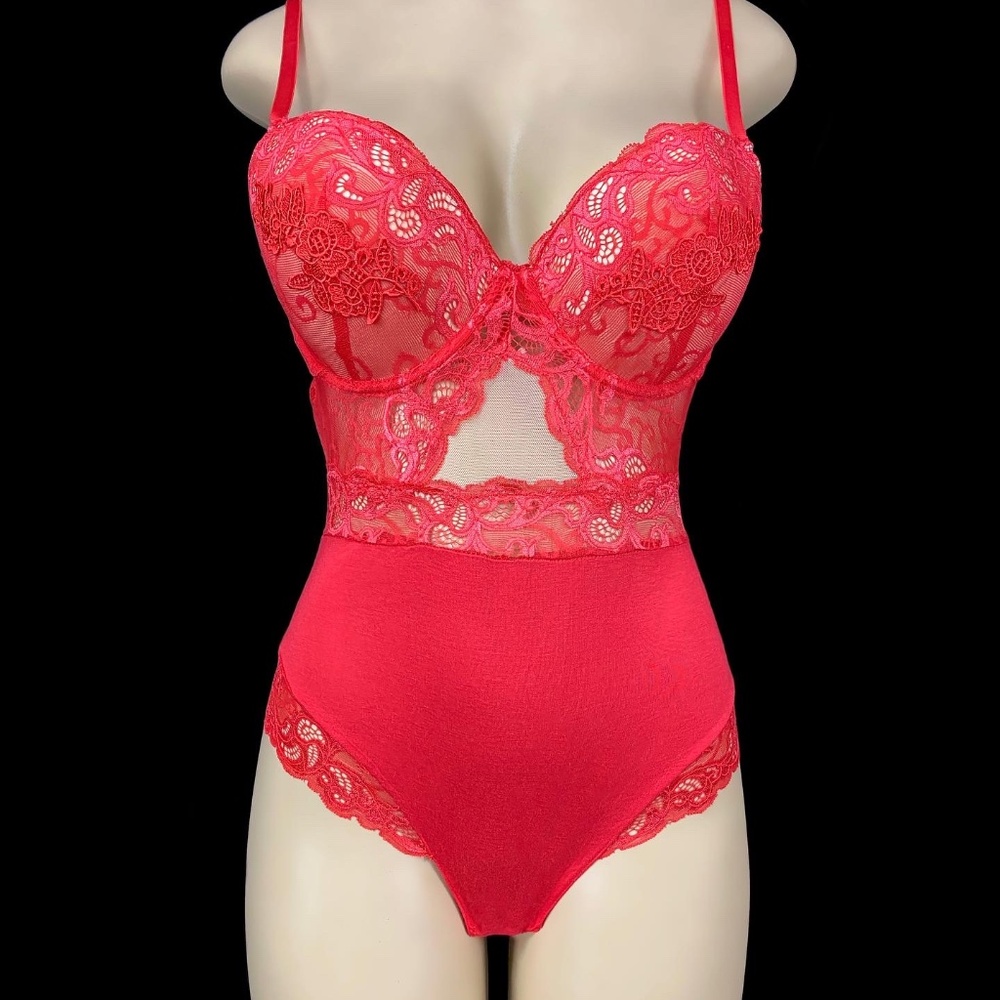 XL   New Red Teddy Bodysuit, Lingerie